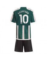 Manchester United Marcus Rashford #10 Vieraspaita Lasten 2023-24 Lyhythihainen (+ shortsit)
